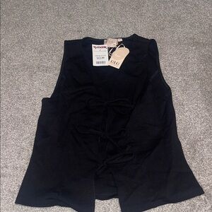 Black Tie-Vest Top